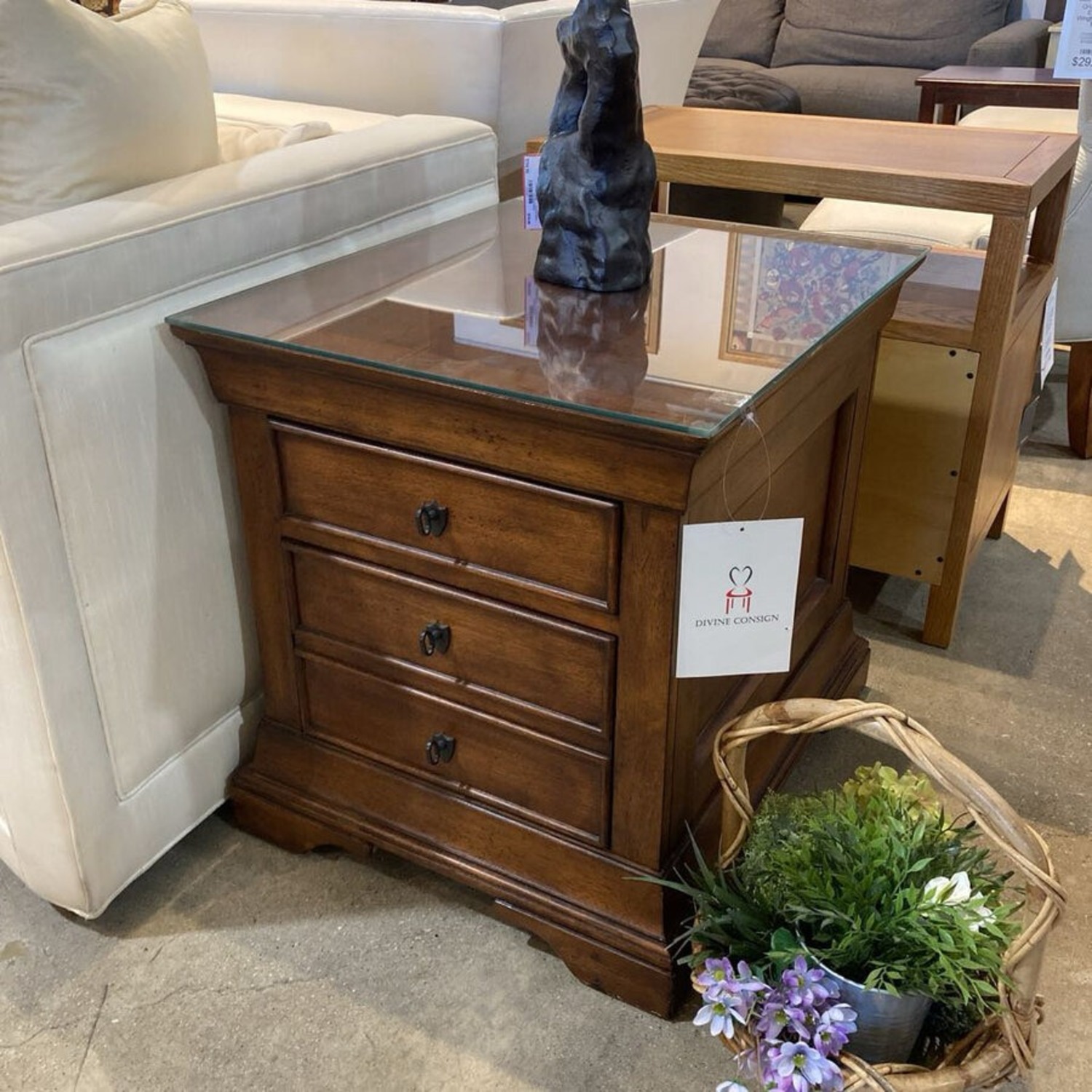 Hooker Furniture Solid Wood 2-Drawer Side Table - image-2