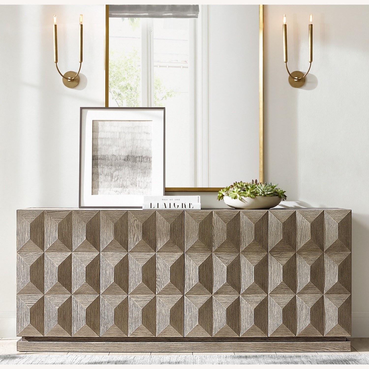 Restoration Hardware Geometric 4-Door Sideboard - image-4