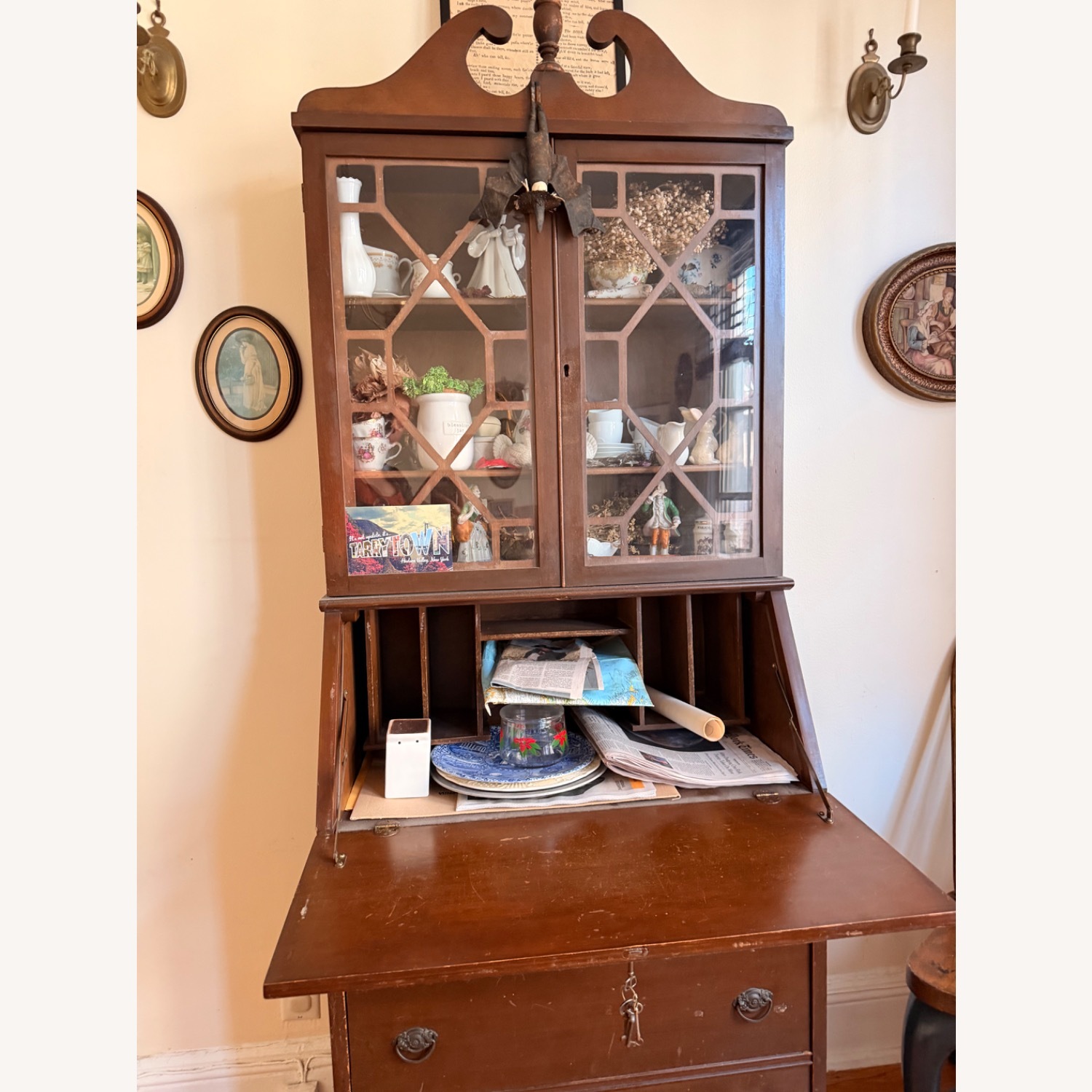 Dark Brown Wood Chest - image-2