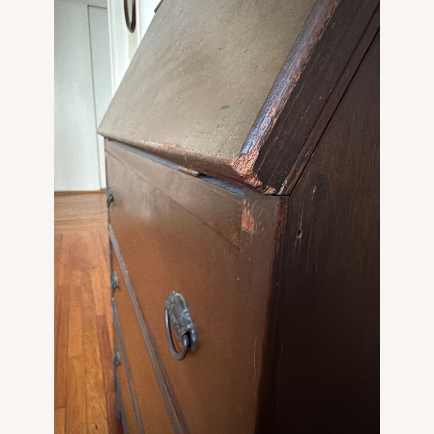 Dark Brown Wood Chest - image-5