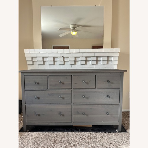 Used IKEA HEMNES Dark Gray Wood Dresser for sale on AptDeco