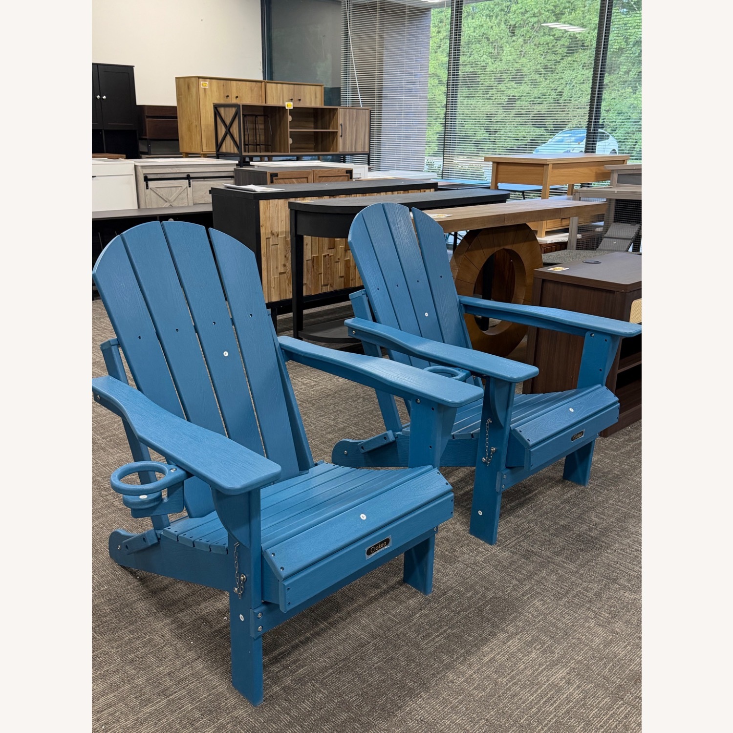 Set of 2 Adirondack Chairs Royal Blue - image-5