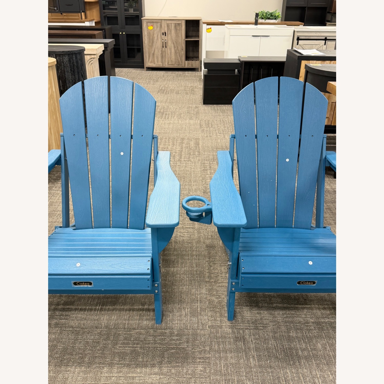 Set of 2 Adirondack Chairs Royal Blue - image-4