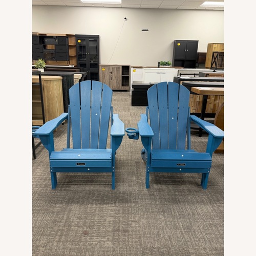 Used Set of 2 Adirondack Chairs Royal Blue for sale on AptDeco