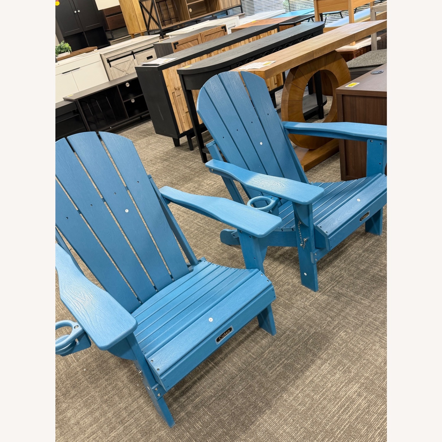 Set of 2 Adirondack Chairs Royal Blue - image-2