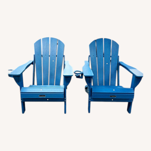 Used Set of 2 Adirondack Chairs Royal Blue for sale on AptDeco