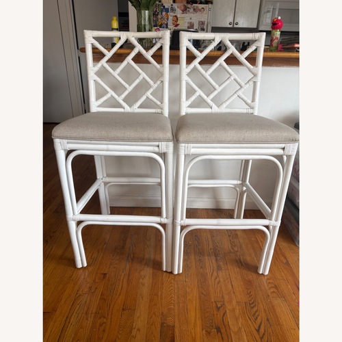 Used Wayfair White Wood Stools for sale on AptDeco