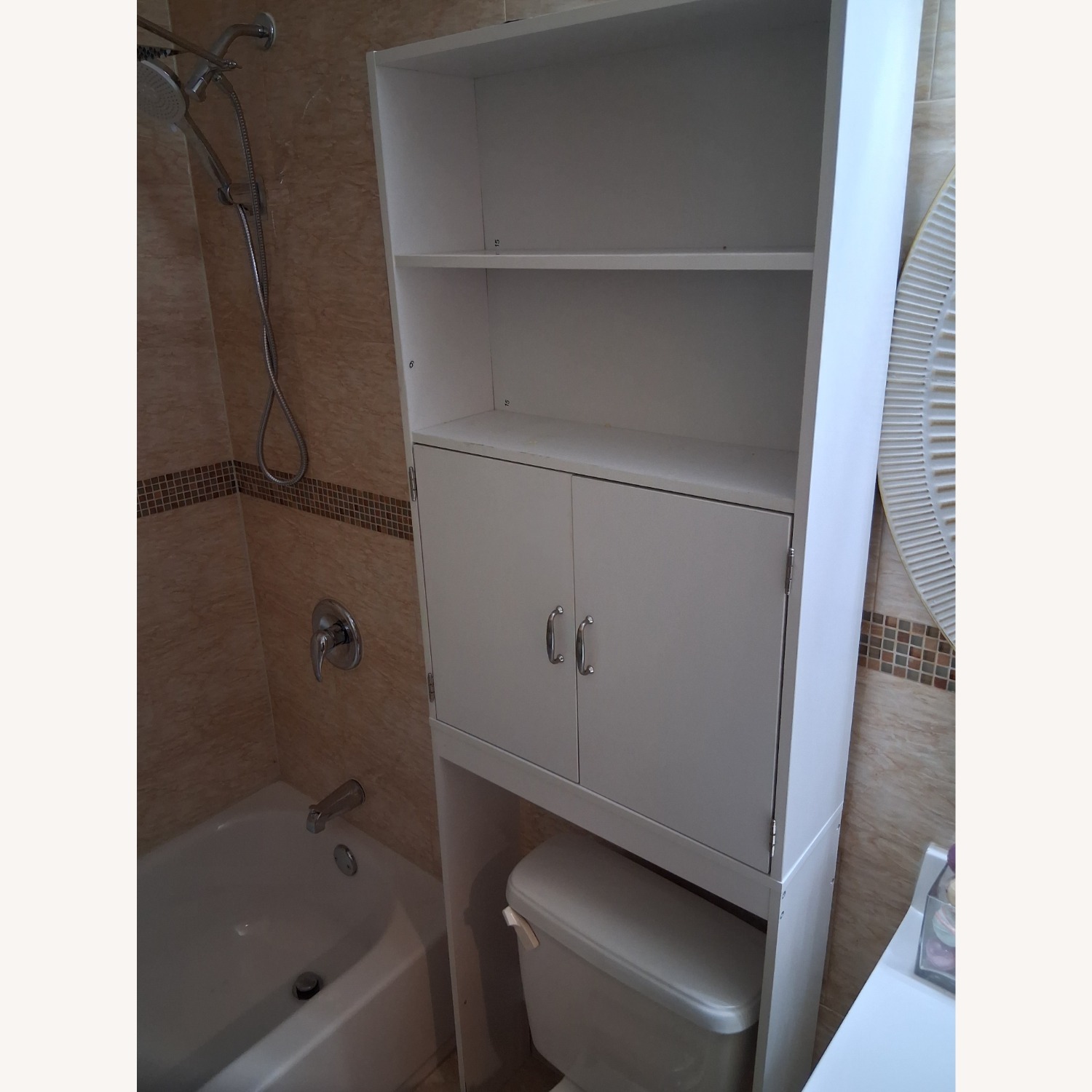 White Wall Unit/Bathroom Storage - image-4