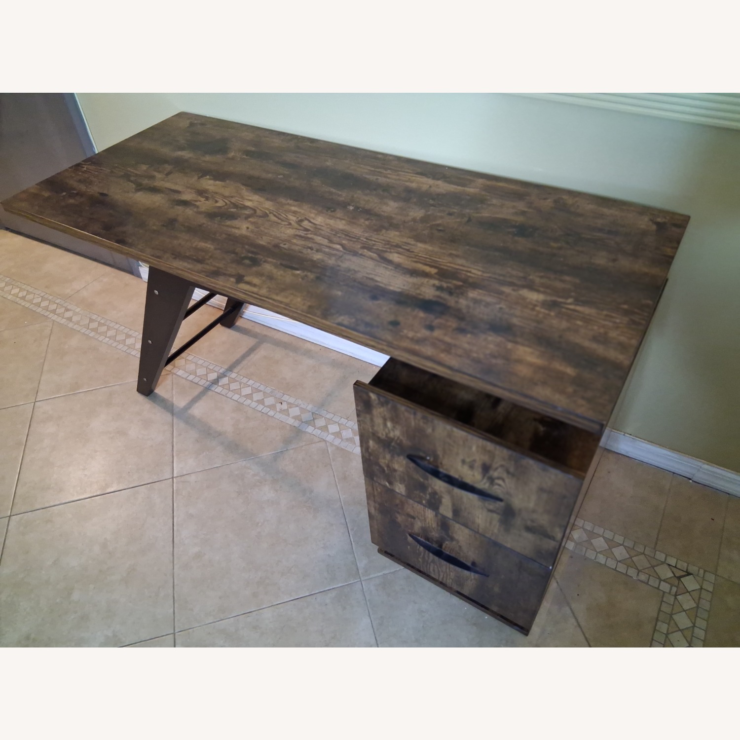 Contemporary Desk with File Drawers - image-3