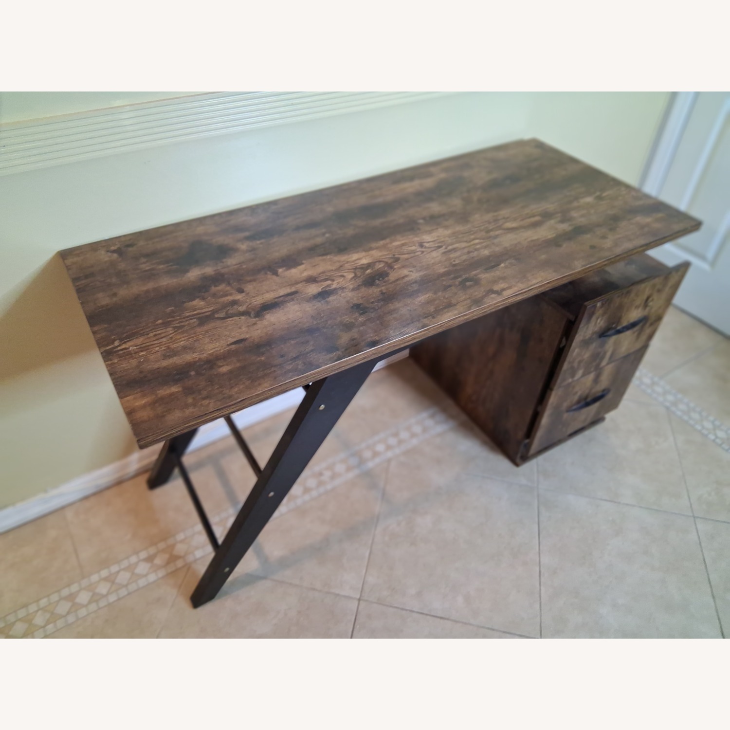 Contemporary Desk with File Drawers - image-2