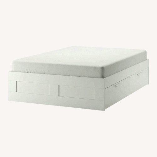 Used IKEA Brimness White King Bed for sale on AptDeco