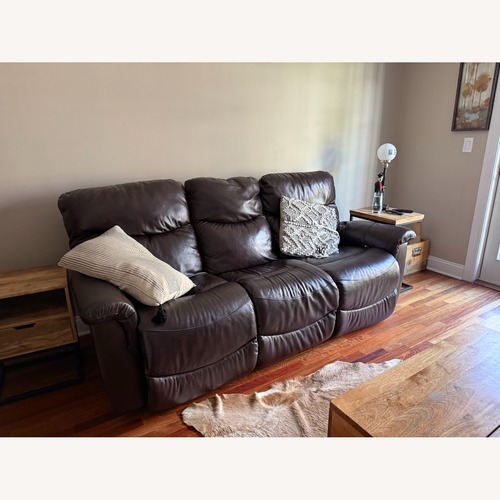 Used Leather Reclining Couch for sale on AptDeco
