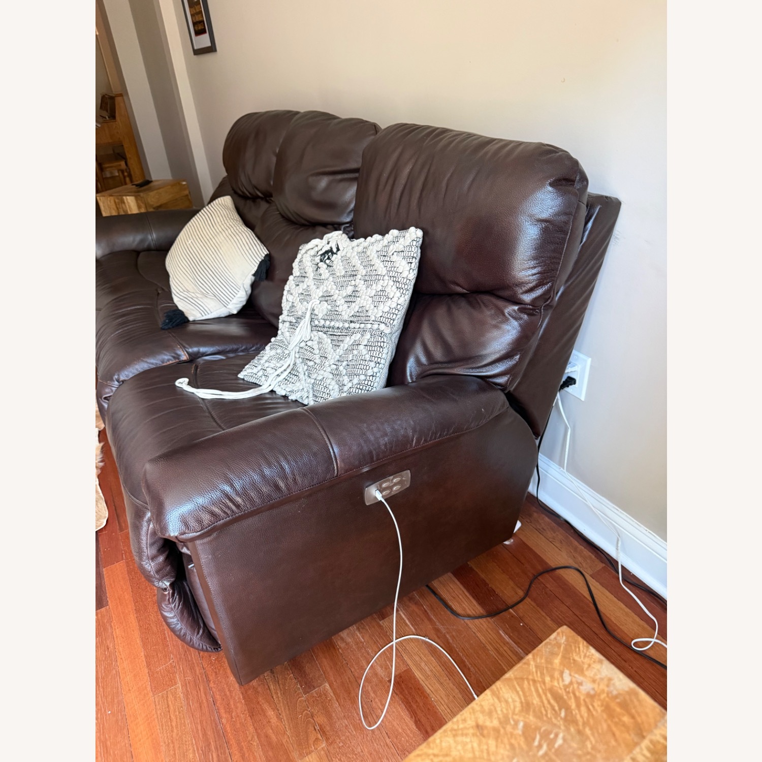 Leather Reclining Couch - image-3