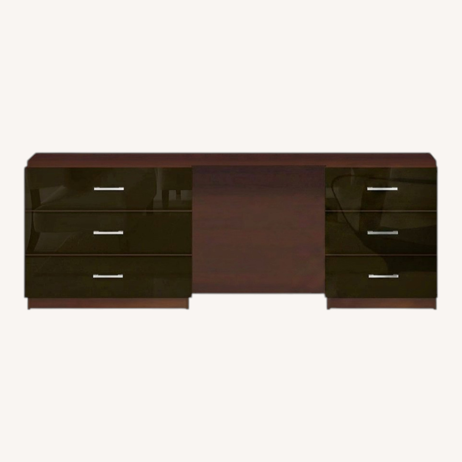 Contempo Space Dark Brown Desk - image-0