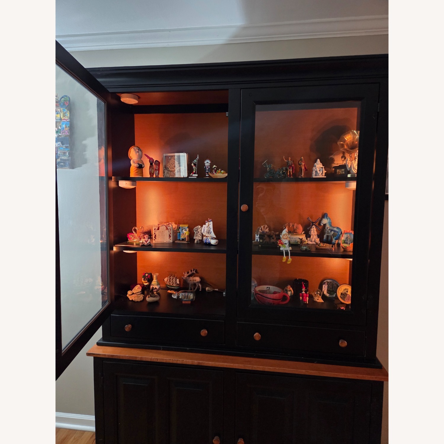 Black Wood Armoire - image-1