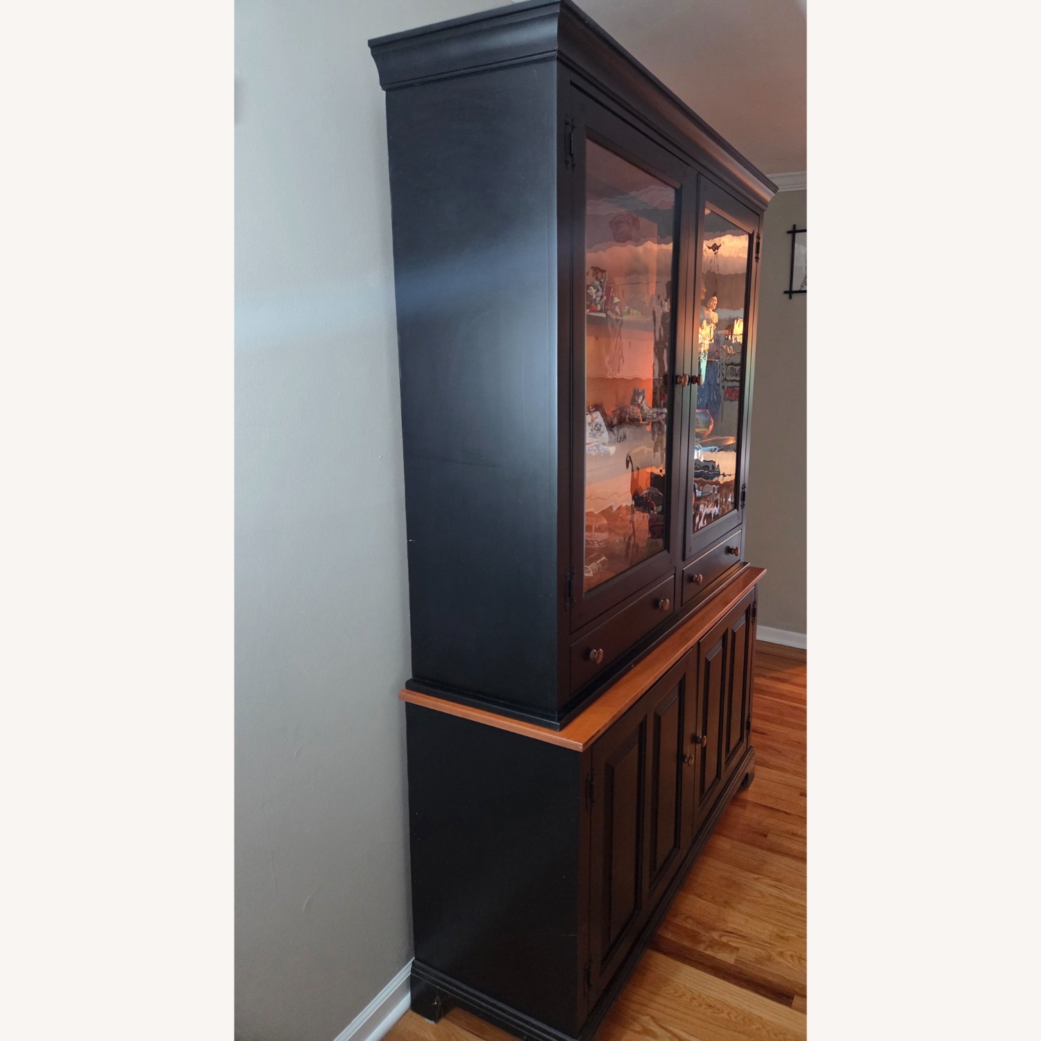 Black Wood Armoire - image-3