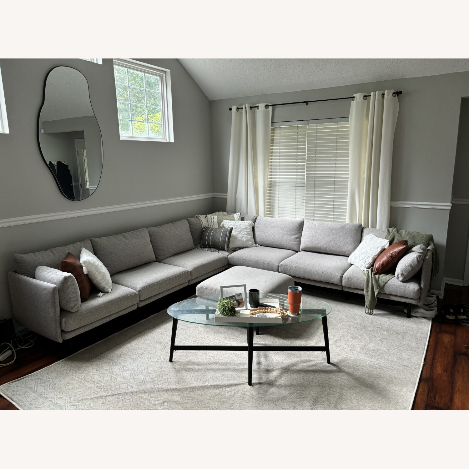 Burrow Field Light Gray Modern Couch - image-3