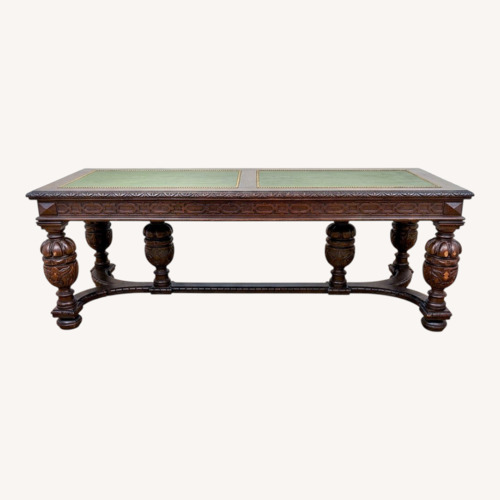 Used Renaissance Revival Style Dark Brown Wood Desk for sale on AptDeco