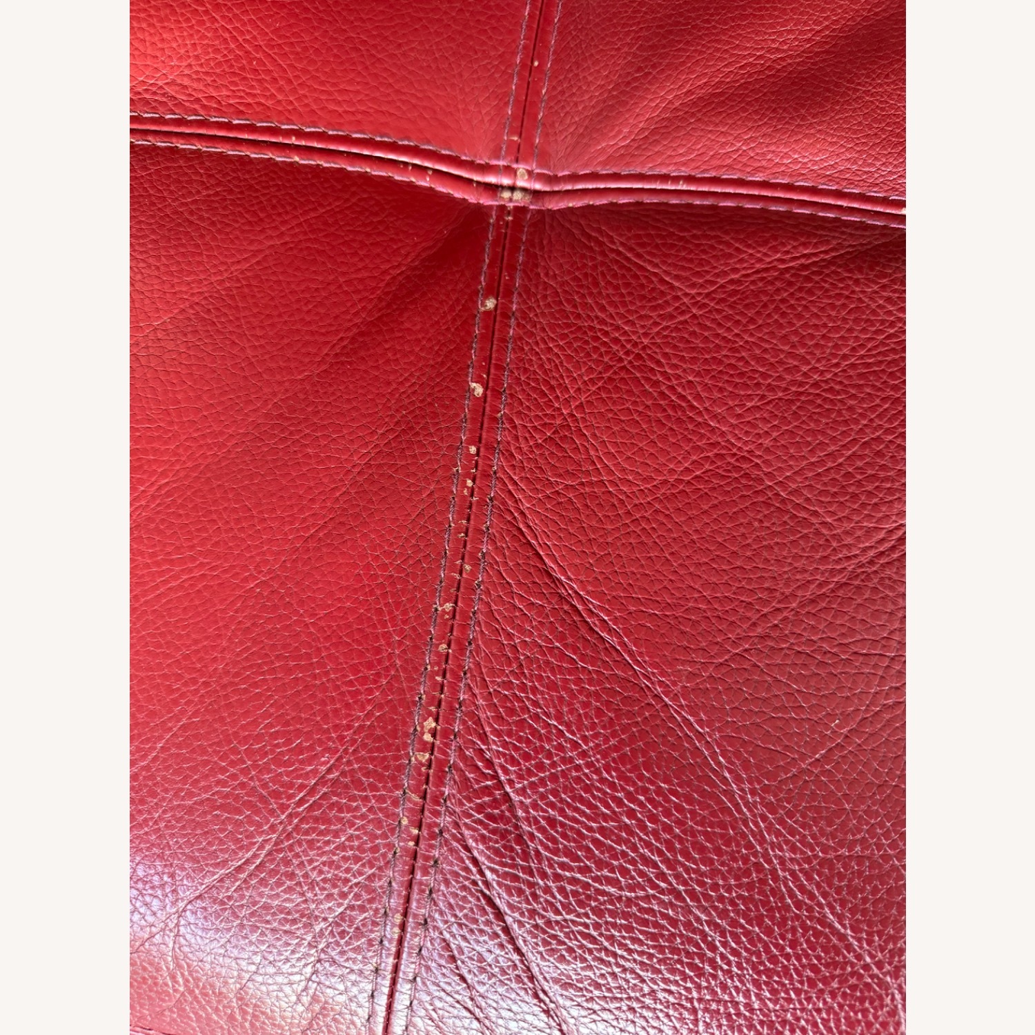 Macy's Red Leather 3+ Piece Sectional - image-7