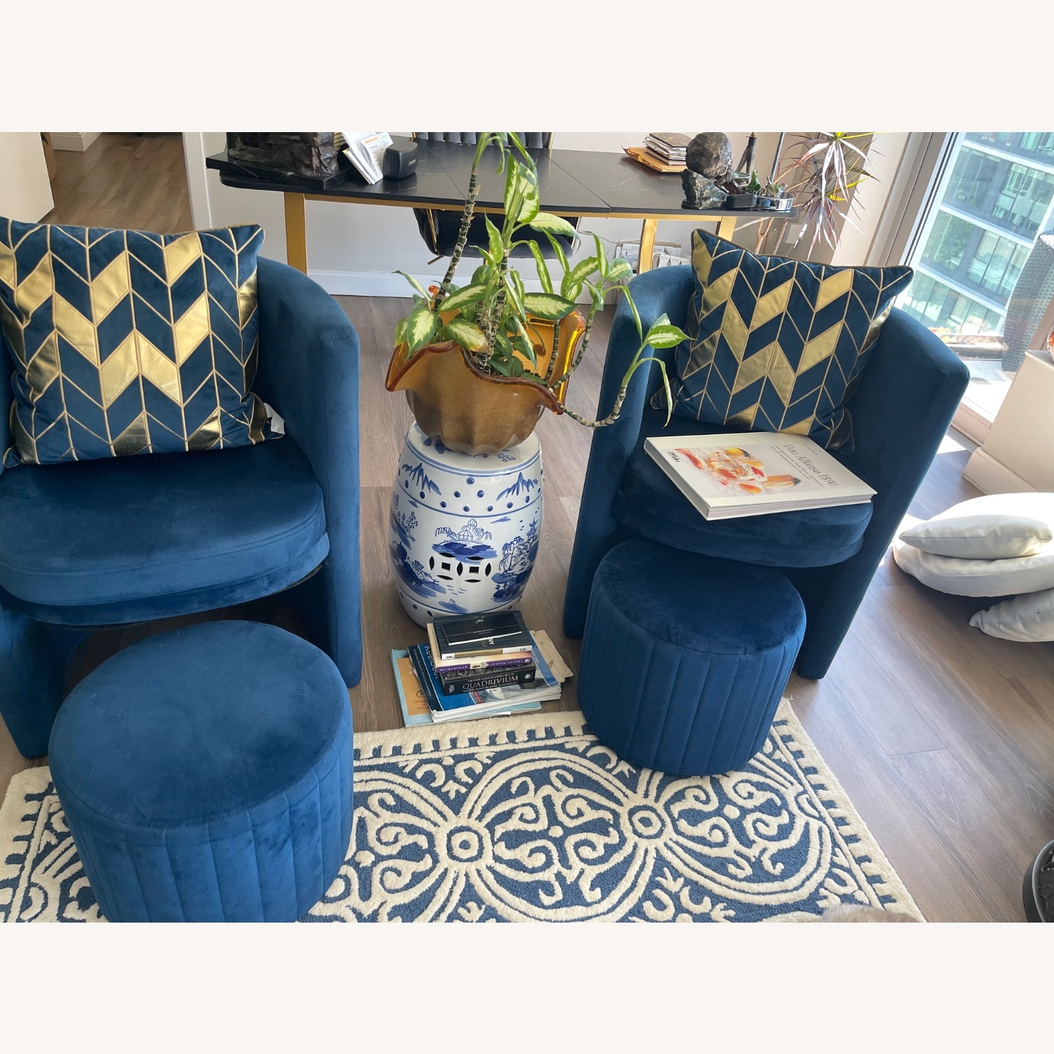 Ross Furniture Blue Accent Chairs - image-1