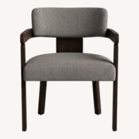 Lazzoni Henrico Dark Brown Fabric Dining Chairs