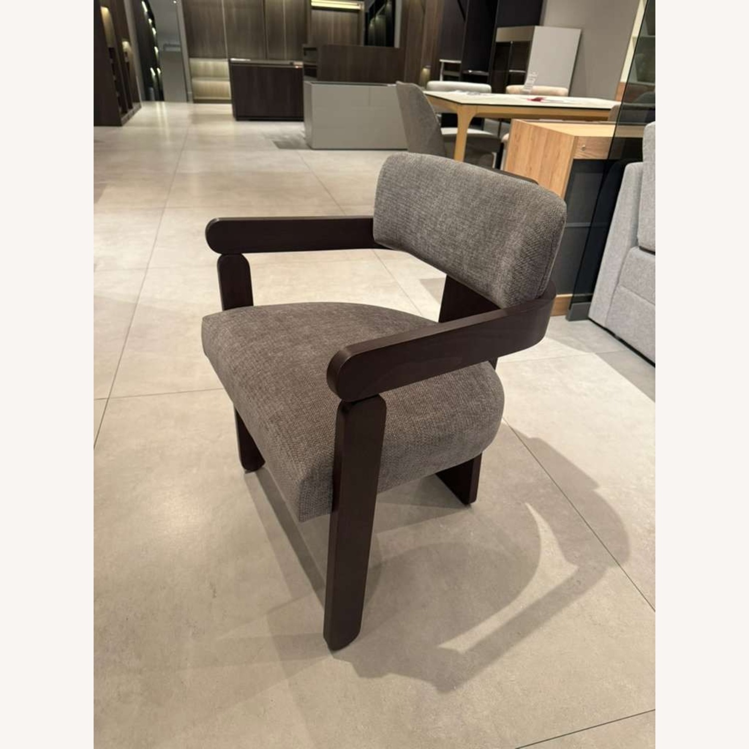 Lazzoni Henrico Dark Brown Fabric Dining Chairs - image-4