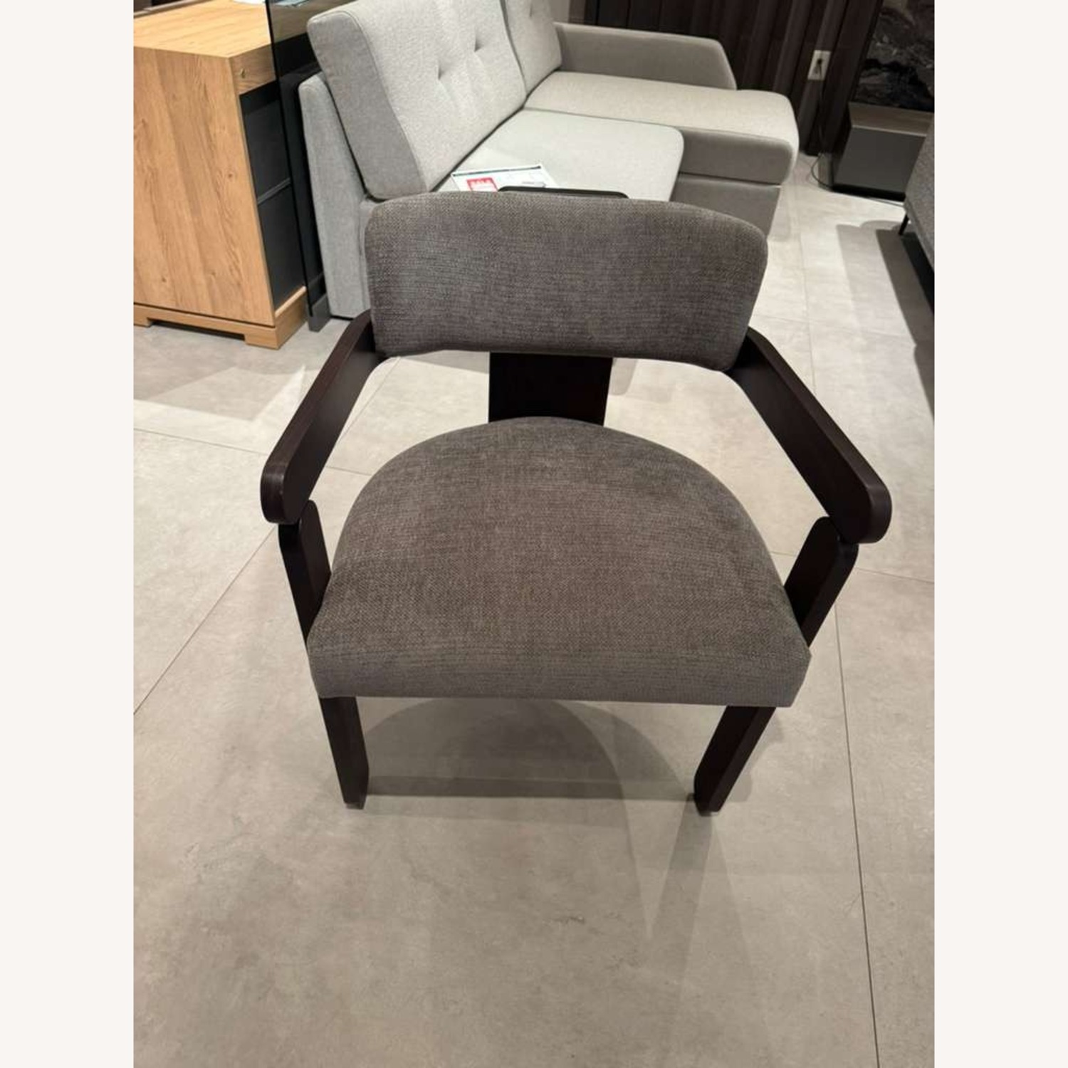 Lazzoni Henrico Dark Brown Fabric Dining Chairs - image-1