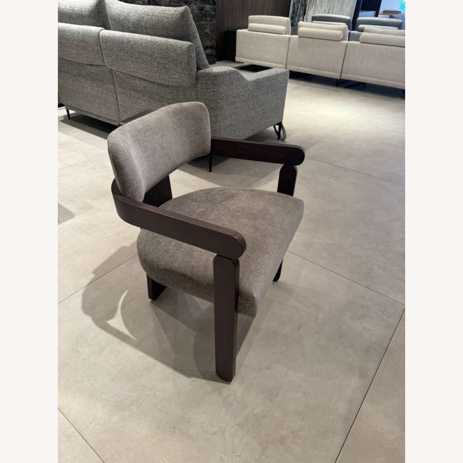 Lazzoni Henrico Dark Brown Fabric Dining Chairs - image-2