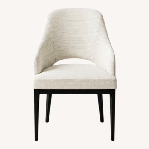 Used Lazzoni Tolina White Fabric Dining Chairs for sale on AptDeco