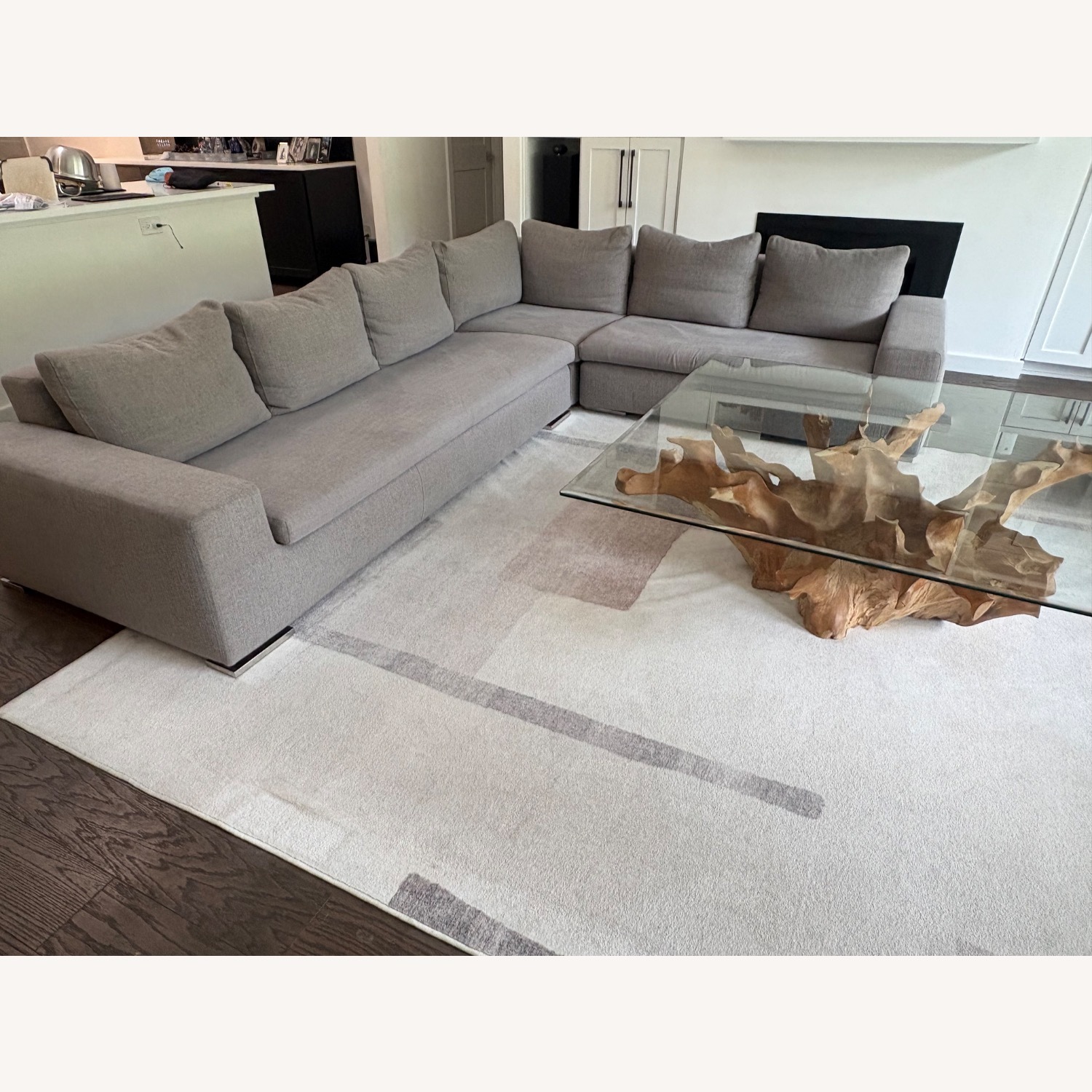 Roche Bobois 100x82 Sectional. Washable covers - image-2