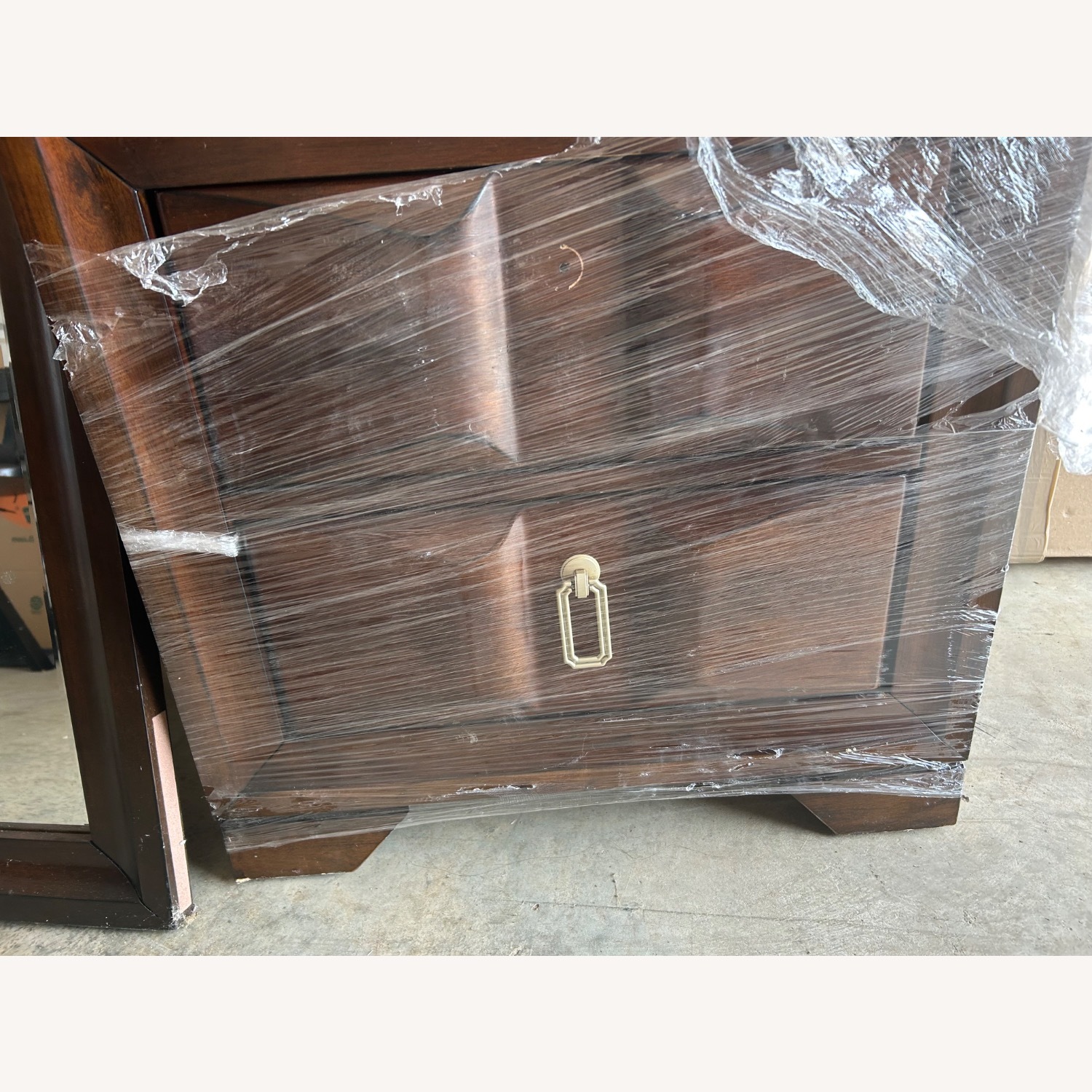 Vintage/Antique Finds Dark Brown Wood Queen Bed - image-7