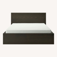 IKEA Dark Brown Wood Veneer Full Bed