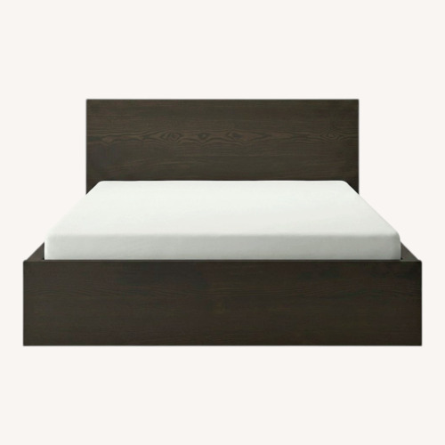 Used IKEA Dark Brown Wood Veneer Full Bed for sale on AptDeco