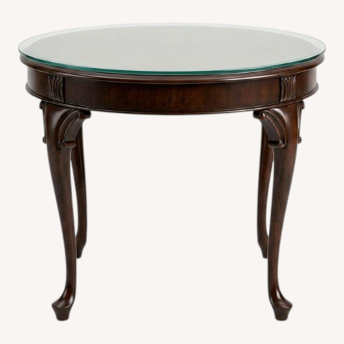 Used Dark Brown Wood Side Table for sale on AptDeco