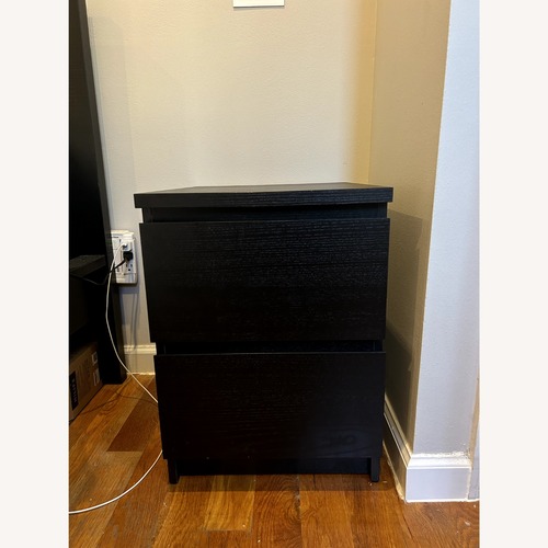 Used IKEA Storklinta Dark Brown Nightstand for sale on AptDeco