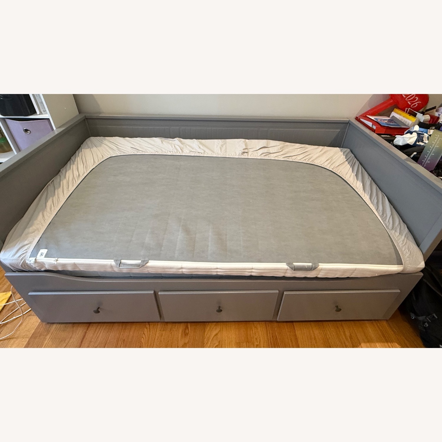 IKEA HEMNES Daybed Frame With 3 Drawers, Gray, Twin - image-1