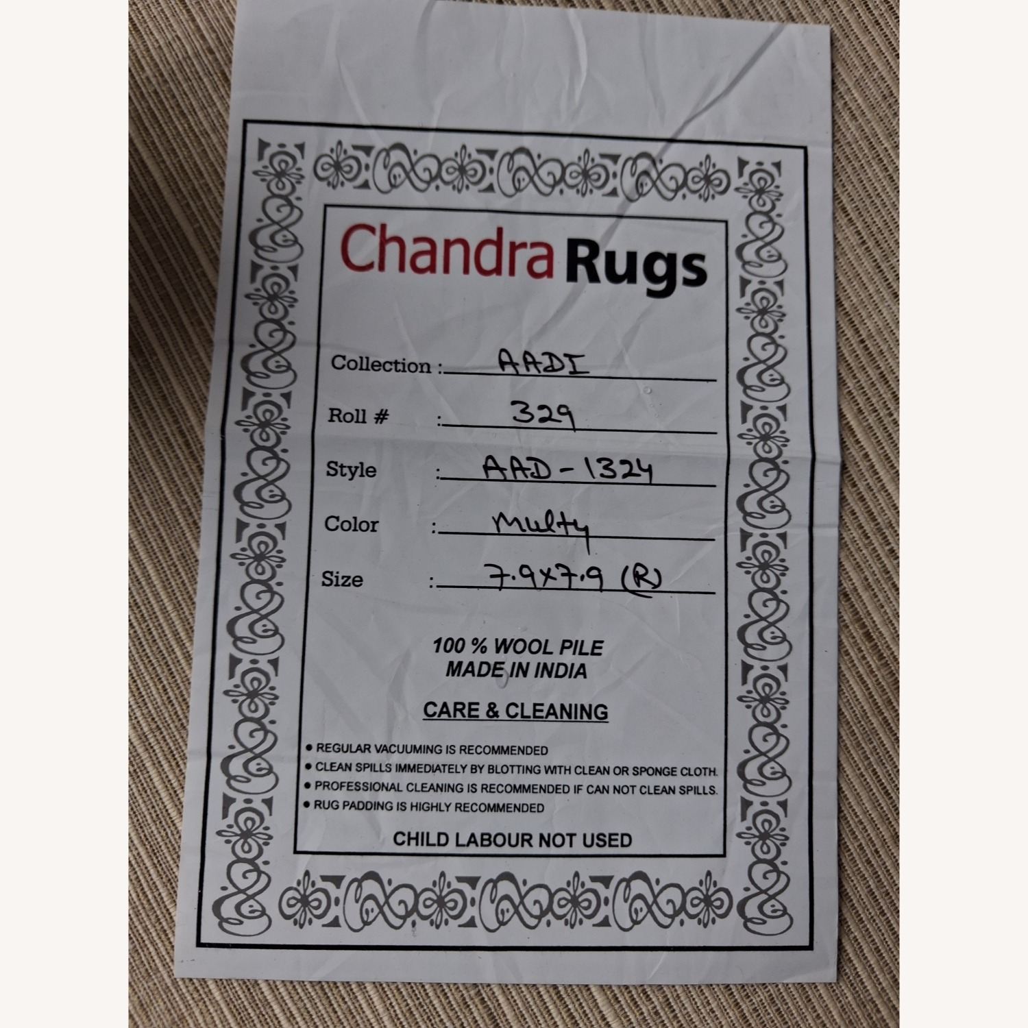 Round Chandra Rug, 100% Wool - image-4
