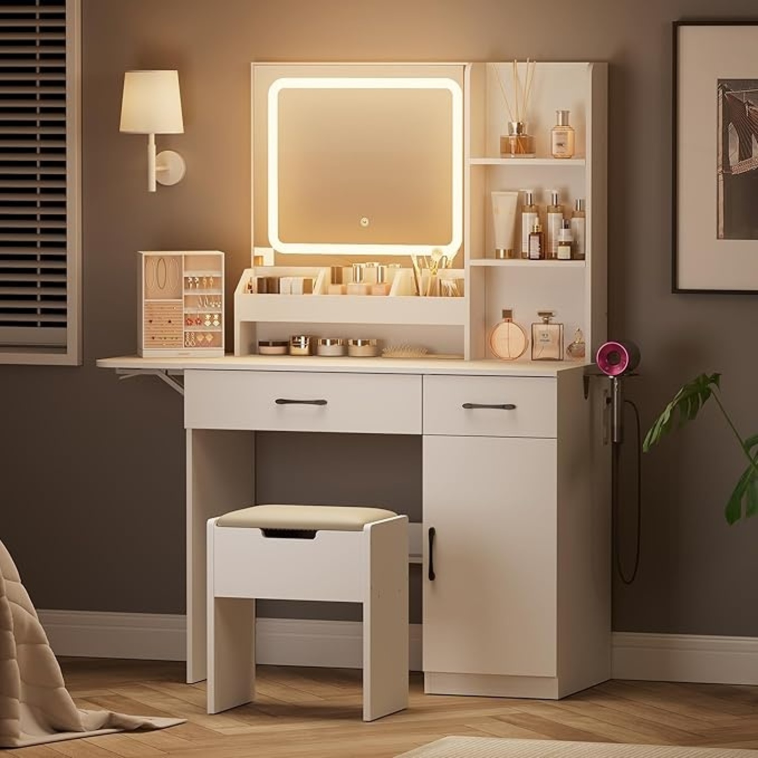 Amazon Dowinx White Armoire - image-4
