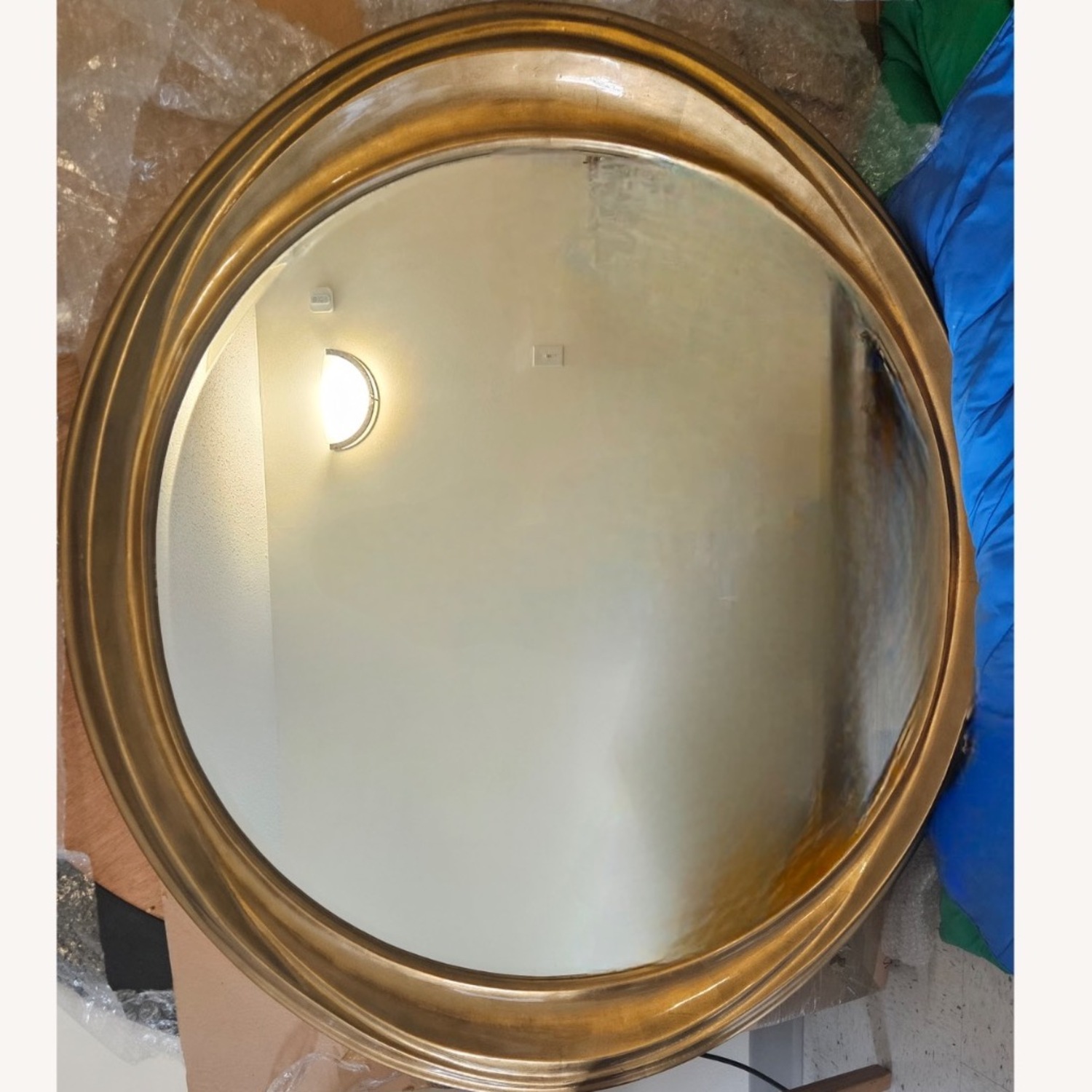 Gold Wood Wall Mirror - image-1