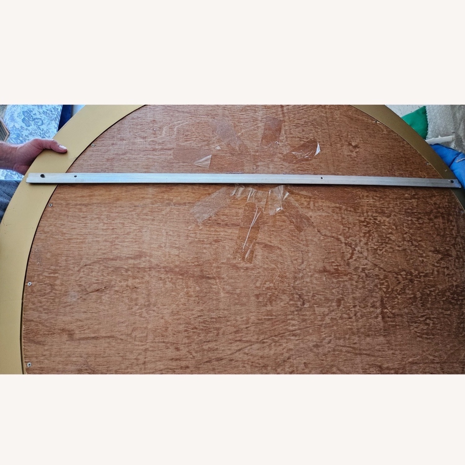 Gold Wood Wall Mirror - image-5