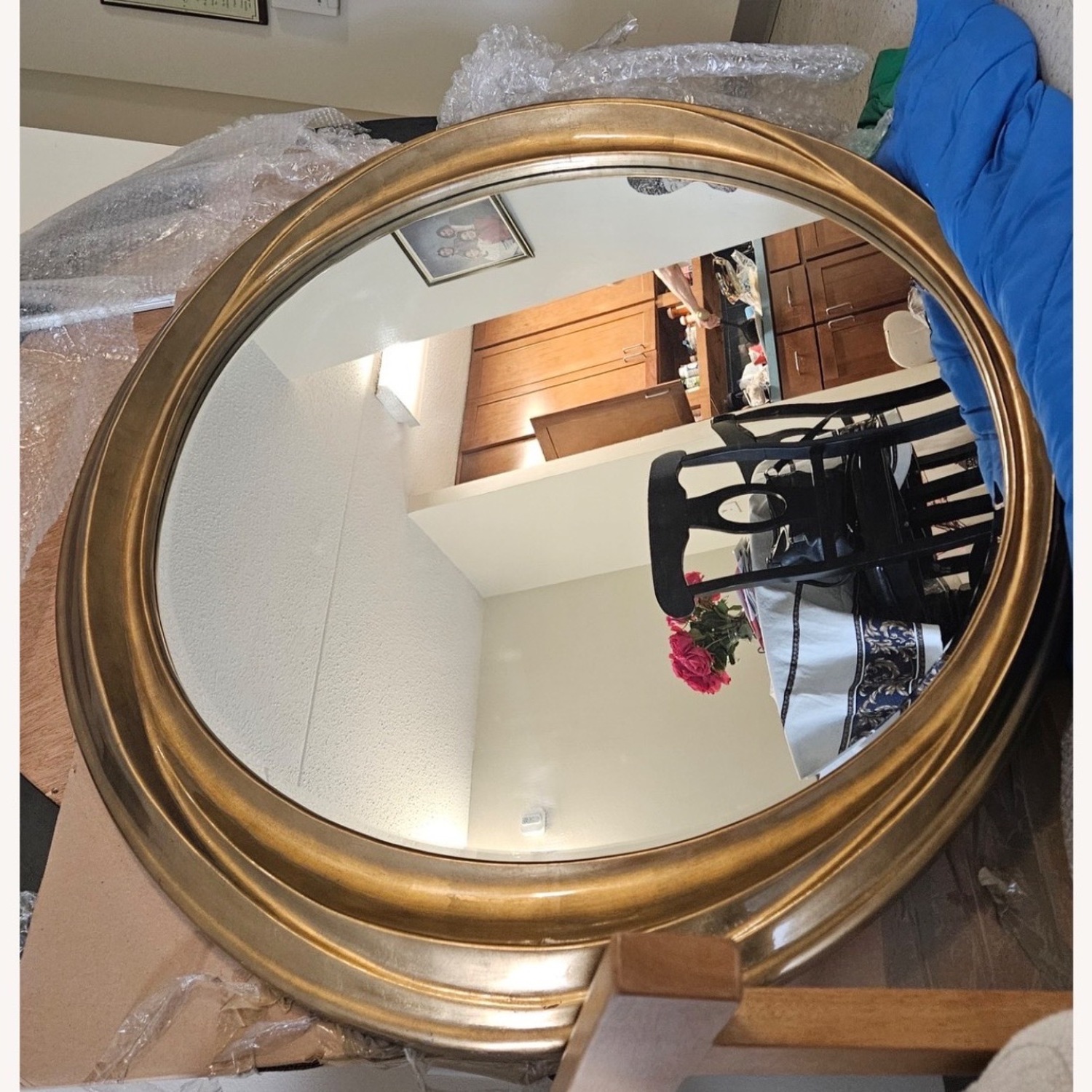 Gold Wood Wall Mirror - image-4