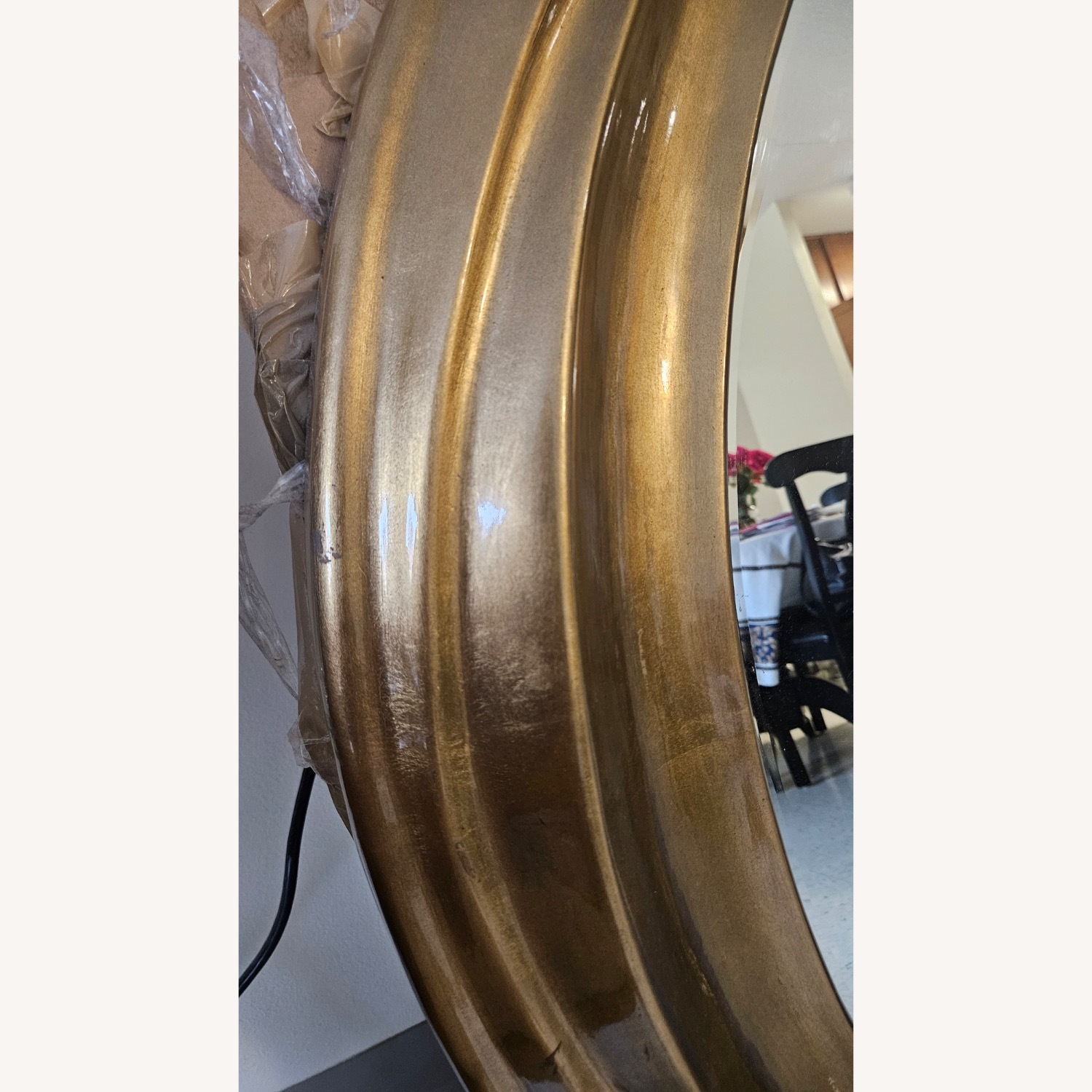 Gold Wood Wall Mirror - image-2