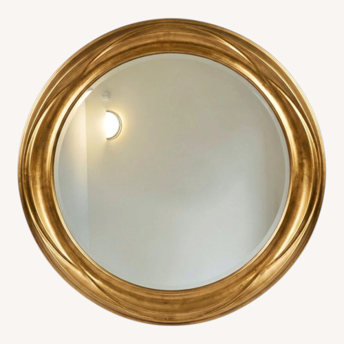 Used Gold Wood Wall Mirror for sale on AptDeco
