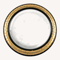 5-Foot Round Mirror Gold & Jewel Embellished
