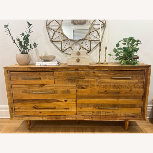 Used West Elm Alexa Reclaimed Wood 7-Drawer Dresser (70") for sale on AptDeco