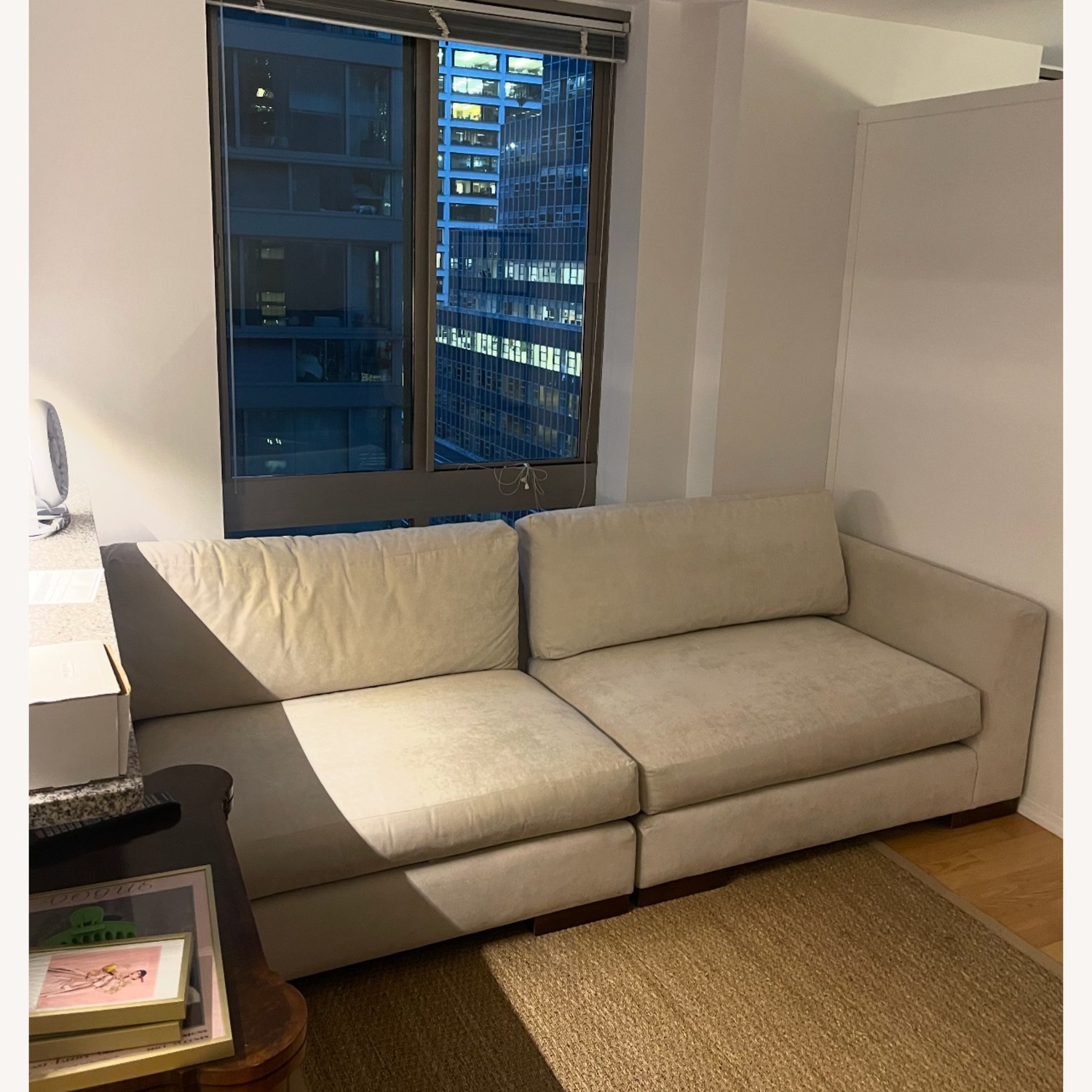 Light Gray Fabric 2 Piece Sectional - image-1