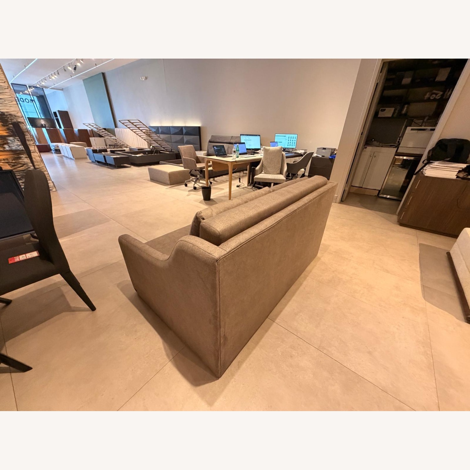 Lazzoni Dante Light Brown Fabric Sleeper Sofa - image-3