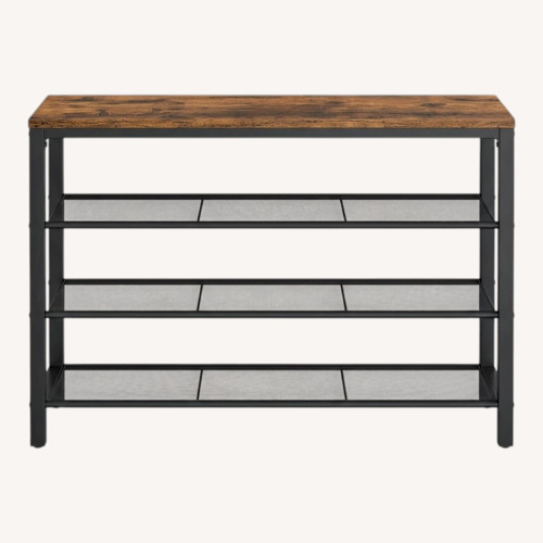 Used Amazon Dark Brown Wood Armoire for sale on AptDeco