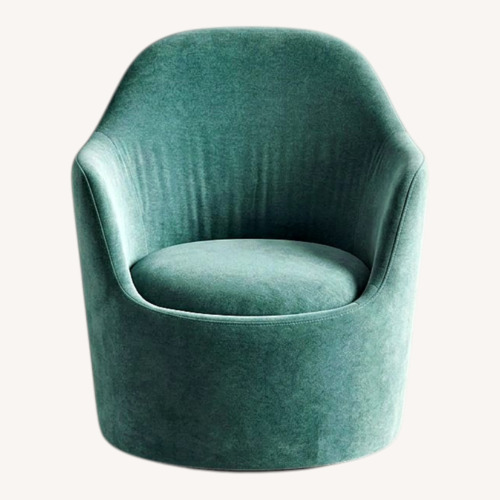 Used Lazzoni Ena Armchair Green Fabric Accent Chairs for sale on AptDeco