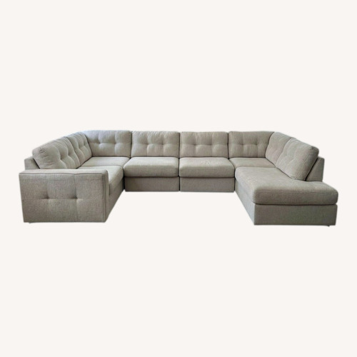 Used Rooms To Go Natural Fabric 3+ Piece Sectional for sale on AptDeco